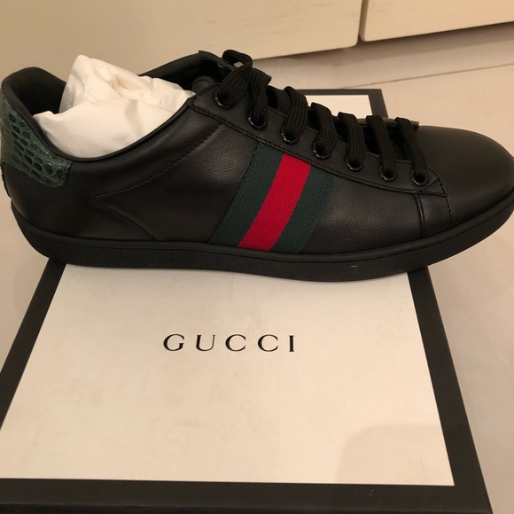 black gucci trainers